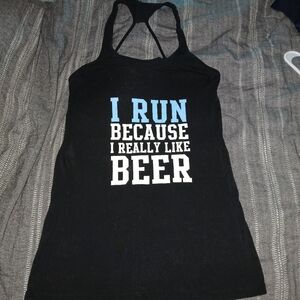 Funny Athletic Racerback Tank, Size Medium
